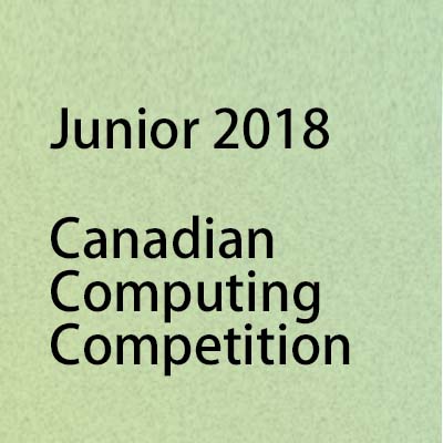 Canadian Computing Competition Junior 2018 Problems and Answers