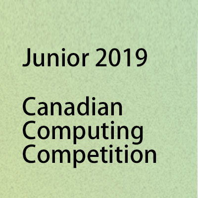 Canadian Computing Competition Junior 2019 Problems and Answers